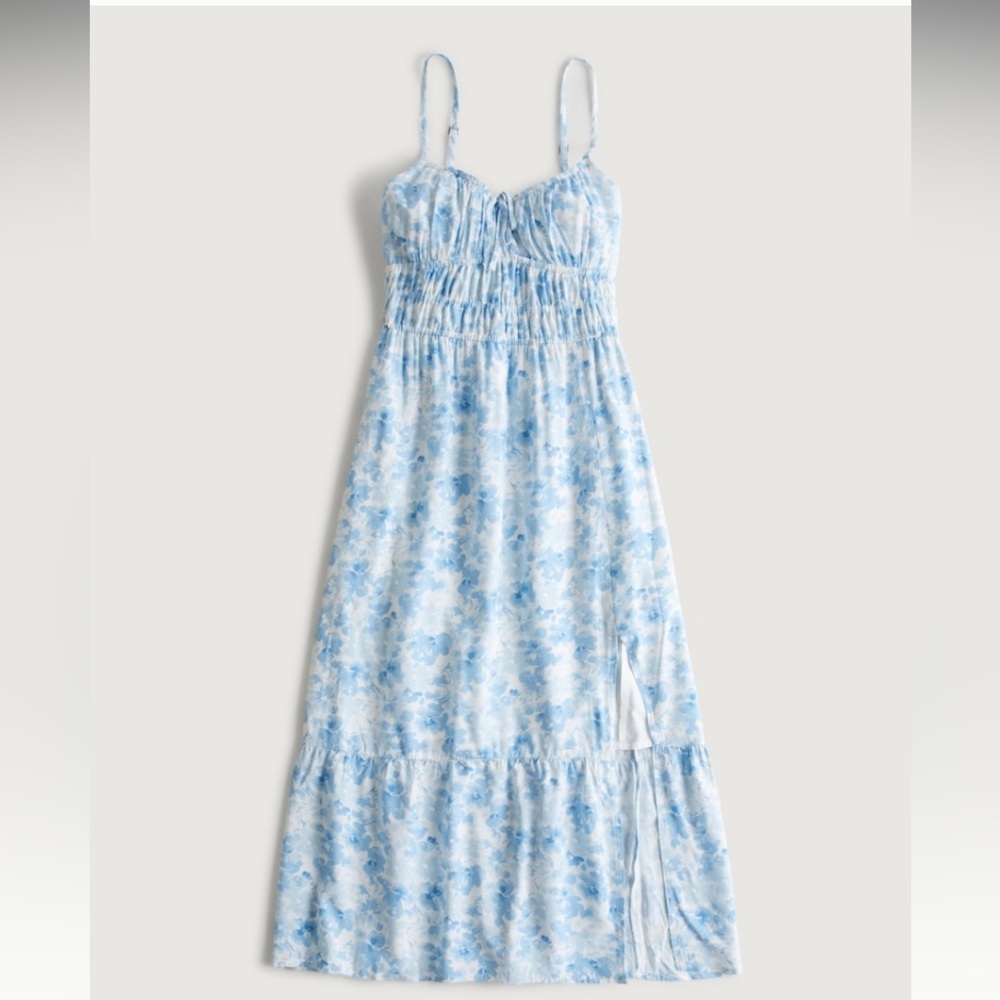 Hollester Channeled bodice midi dress